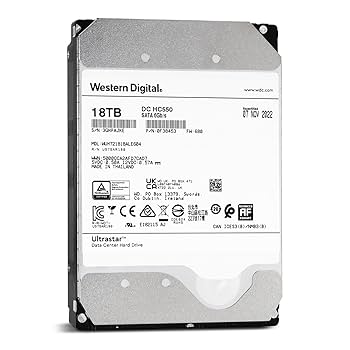 大容量HDD WD 18TB HC550 NAS 3.5インチ SATA Amazon.com: Western Digital Ultrastar DC HC550 18 TB Hard